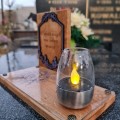 SOLARNY ZNICZ LED STATUETKA NA CMENTARZ GRÓB DUŻA DĄB