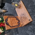 SOLARNY ZNICZ LED STATUETKA NA CMENTARZ GRÓB DUŻA DĄB