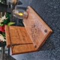 SOLARNY ZNICZ LED STATUETKA NA CMENTARZ GRÓB DUŻA DĄB RÓŻA