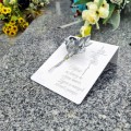 DEKORACJA na grób GRAWEROWANY ZNICZ podstawka na cmentarz WIECZNA RÓŻA
