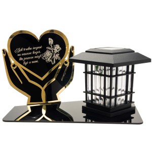 Znicz solarny LED STATUETKA NA CMENTARZ GRÓB DUŻA wieczna lampka nagrobna