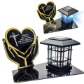 Znicz solarny LED STATUETKA NA CMENTARZ GRÓB DUŻA wieczna lampka nagrobna