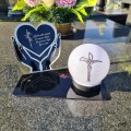 Solarny znicz LED STATUETKA NA CMENTARZ GRÓB DUŻA wieczna lampka nagrobna
