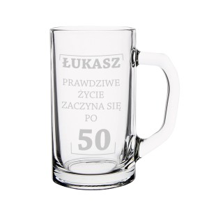 KUFEL DO PIWA Z GRAWEREM PREZENT DLA FACETA NIEGO TATY NA 18-99 URODZINY