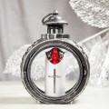 ŚWIECA LED RICO  12.5CM Z BAT. BIAŁA CZERWONY PŁOMIEŃ