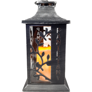 DUŻY ZNICZ LED lampion STATUETKA ŚWIECA lampka na CMENTARZ GRÓB