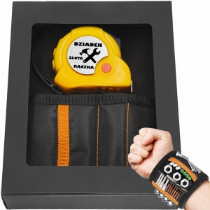 Miarka miara zwijana OPASKA MAGNETYCZNA majsterkowicza prezent dla dziadka