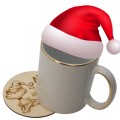 Podkładka pod kubek grawer drewniana GRINCH zestaw podkładki na stół