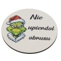 Podkładka pod kubek drewniana GRINCH zestaw podkładki na stół białe 5SZT
