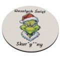 Podkładka pod kubek GRINCH zestaw podkładki na stół białe 5SZT