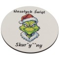 Zestaw Kubek i Podkładka pod kubek GRINCH zestaw świąteczny na stół białe