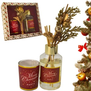 ZESTAW ŚWIĄTECZNY DYFUZOR+ŚWIECZKA Prezent Na Święta Dla Mamy Żony Córki