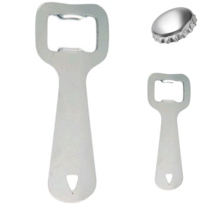 OTWIERACZ DO BUTELEK KAPSLI PIWA PUSZEK METALOWY UCHWYT DO KIESZENI 11CM