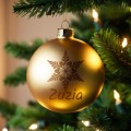 BOMBKA SZKLANA na choinkę z IMIENIEM ozdoba świąteczna PREZENT NA ŚWIĘTA   W5-ZL-MAT