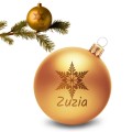 BOMBKA SZKLANA na choinkę z IMIENIEM ozdoba świąteczna PREZENT NA ŚWIĘTA   W5-ZL-MAT