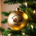 BOMBKA SZKLANA na choinkę z IMIENIEM ozdoba świąteczna PREZENT NA ŚWIĘTA   W4-ZL-MAT