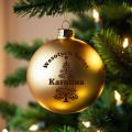 BOMBKA SZKLANA na choinkę z IMIENIEM ozdoba świąteczna PREZENT NA ŚWIĘTA   W2-ZL-MAT