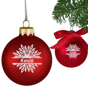 BOMBKA SZKLANA na choinkę z IMIENIEM ozdoba świąteczna PREZENT NA ŚWIĘTA
