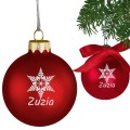 BOMBKA SZKLANA na choinkę z IMIENIEM ozdoba świąteczna PREZENT NA ŚWIĘTA