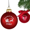 BOMBKA SZKLANA na choinkę z IMIENIEM ozdoba świąteczna PREZENT NA ŚWIĘTA