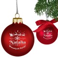 BOMBKA SZKLANA na choinkę z IMIENIEM ozdoba świąteczna PREZENT NA ŚWIĘTA