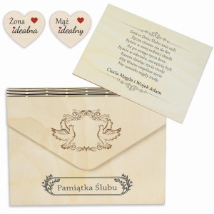 KOPERTA NA ŚLUB WESELE PUDEŁKO NA PIENIĄDZE PREZENT ŚLUBNY WESELNY PAMIĄTKA