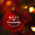 GOTOWY ZESTAW ŚWIĄTECZNY BOMBKA Z IMIENIEM + SZKAT + LAMPION
