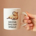 KUBEK SUBLIMACJA 330ML ŚMIESZNY NADRUK CAPYBARA NA PREZENT ŚWIĄTECZNY