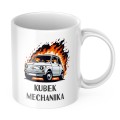 KUBEK SUBLIMACJA 330ML ŚMIESZNY NADRUK  DLA MECHANIKA FIAT MALUCH