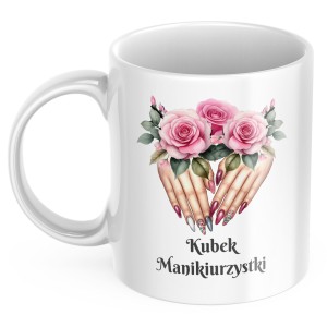 PREZENT KUBEK 330 ML dla KOSMETYCZKI MANIKURZYSTKI SALON KOSMETYCZNY NA UROZINY IMIENINY ŚWIĘTA