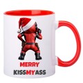Kubek świąteczny z nadrukiem deadpool prezent duży ŚMIESZNY NA ŚWIĘTA