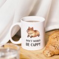 KUBEK  330ML ŚMIESZNY NADRUK CAPYBARA NA PREZENT ŚWIĘTA