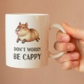KUBEK  330ML ŚMIESZNY NADRUK CAPYBARA NA PREZENT ŚWIĘTA
