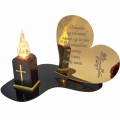 Znicz LED STATUETKA Złota NA CMENTARZ GRÓB DUŻA wieczna lampka nagrobna