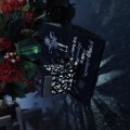 Solarny znicz LED STATUETKA NA CMENTARZ GRÓB DUŻA wieczna lampka nagrobna