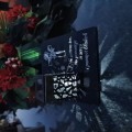 Solarny znicz LED STATUETKA NA CMENTARZ GRÓB DUŻA wieczna lampka nagrobna