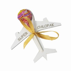 PREZENT NA DZIEŃ CHŁOPAKA DO SZKOŁY DO PRZEDSZKOLA SAMOLOT NA LIZAK