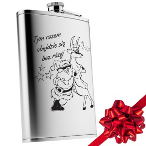 Piersiówka PREZENT NA ŚWIĘTA pod choinkę MIKOŁAJKI DLA CHŁOPAKA TATY DZIADKA