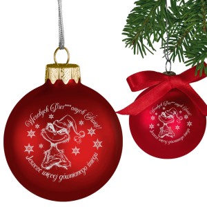 Śmieszna BOMBKA SZKLANA na choinkę PREZENT NA ŚWIĘTA DLA FACETA CHŁOPAKA