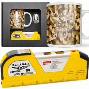 Miarka miara zwijana LASEROWA KUBEK POZIOMICA UPOMINEK prezent dla DZIADKA W10