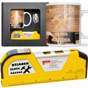 Miarka miara zwijana LASEROWA KUBEK POZIOMICA UPOMINEK prezent dla DZIADKA W6