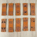 10X HANDMADE SKÓRZANE NASZYWKI METKI RĘKODZIEŁO