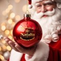 BOMBKA SZKLANA na choinkę z IMIENIEM ozdoba świąteczna PREZENT NA ŚWIĘTA  W1