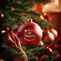 BOMBKA SZKLANA na choinkę z IMIENIEM ozdoba świąteczna PREZENT NA ŚWIĘTA  W1