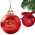 BOMBKA SZKLANA na choinkę z IMIENIEM ozdoba świąteczna PREZENT NA ŚWIĘTA  W1