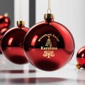BOMBKA SZKLANA na choinkę z IMIENIEM ozdoba świąteczna PREZENT NA ŚWIĘTA  W2
