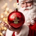 BOMBKA SZKLANA na choinkę z IMIENIEM ozdoba świąteczna PREZENT NA ŚWIĘTA  W2