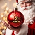 BOMBKA SZKLANA na choinkę z IMIENIEM ozdoba świąteczna PREZENT NA ŚWIĘTA  W3