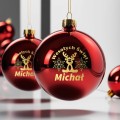 BOMBKA SZKLANA na choinkę z IMIENIEM ozdoba świąteczna PREZENT NA ŚWIĘTA  W3