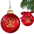 BOMBKA SZKLANA na choinkę z IMIENIEM ozdoba świąteczna PREZENT NA ŚWIĘTA  W3